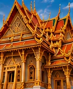 Temple architecture. Inspiration for Bangkok Emerald Green.