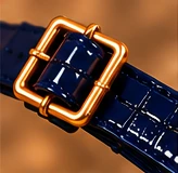 Bangkok Emerald Green. Strap: Adjustable, approx. 1.5 cm wide, with buckle.