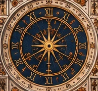 The clock — a detail from the Florence design.